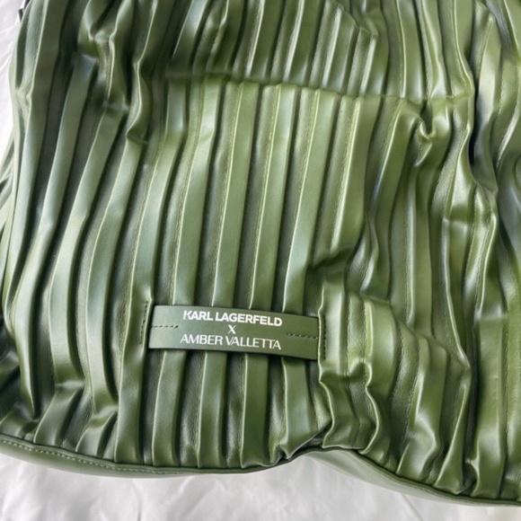 KARL LAGERFELD x AMBER VALLETTA KLXAV PLEATED FOLDED TOTE - Picture 5 of 9